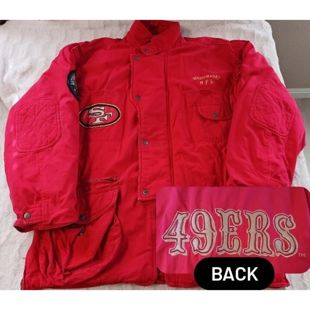 Vintage Mirage San Francisco 49ers Member Club NFL Stadium Coat 1990 Men's Large